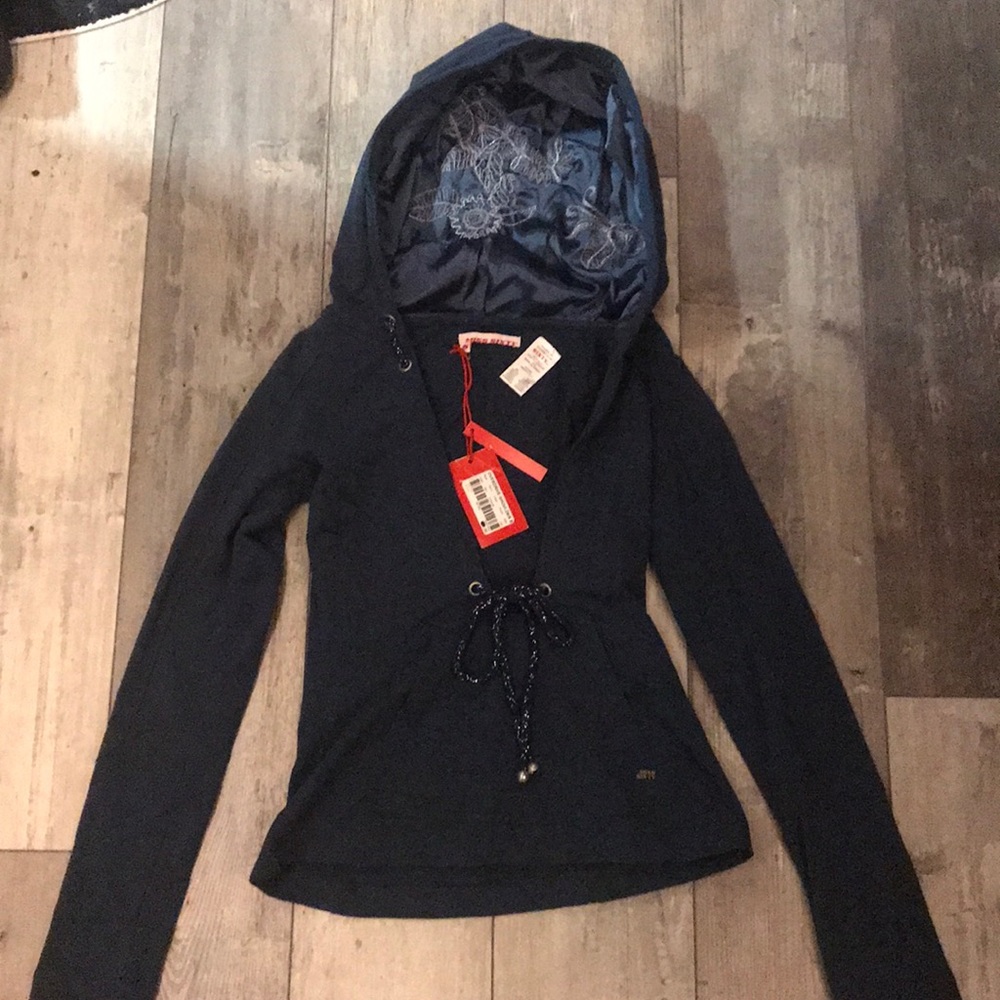 Miss sixty blue lace hoodie one size